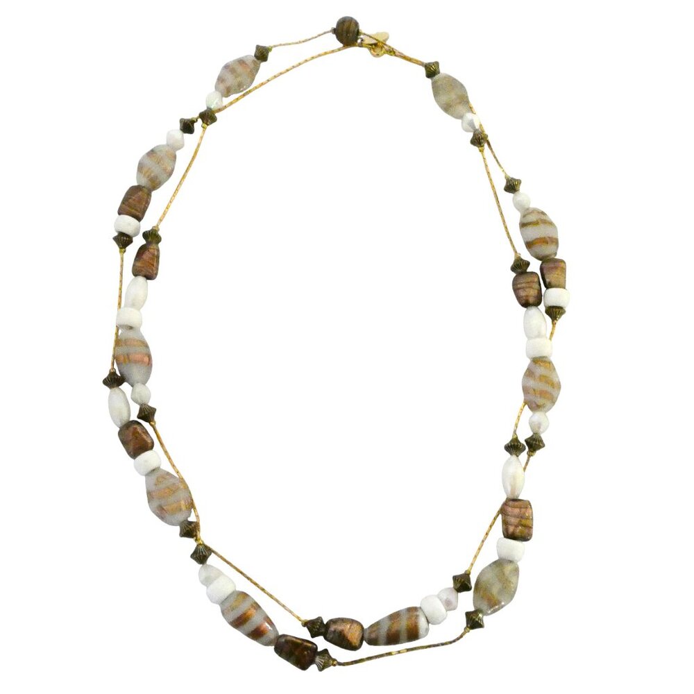 SEASONAL WHISPERS station beaded chain necklace